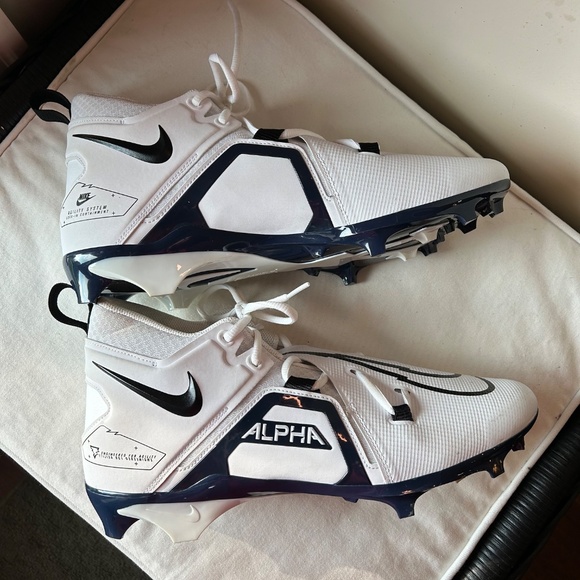 Nike Alpha Menace 4 Pro Football Cleats - Black & White - Men's 14 - New! - Picture 4 of 6